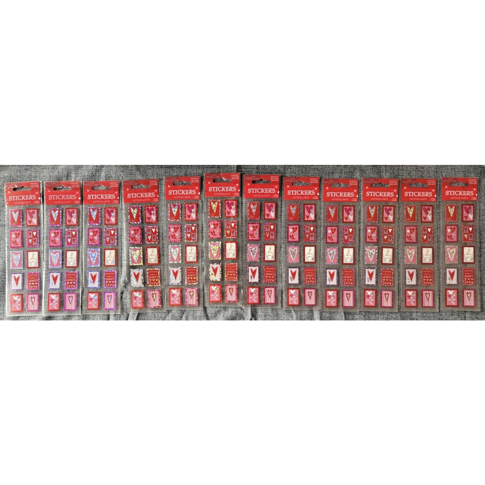 Amscan Valentines Day Holographic Stickers Lot of 12 #7